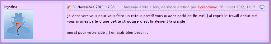 retour de voyance de krystina