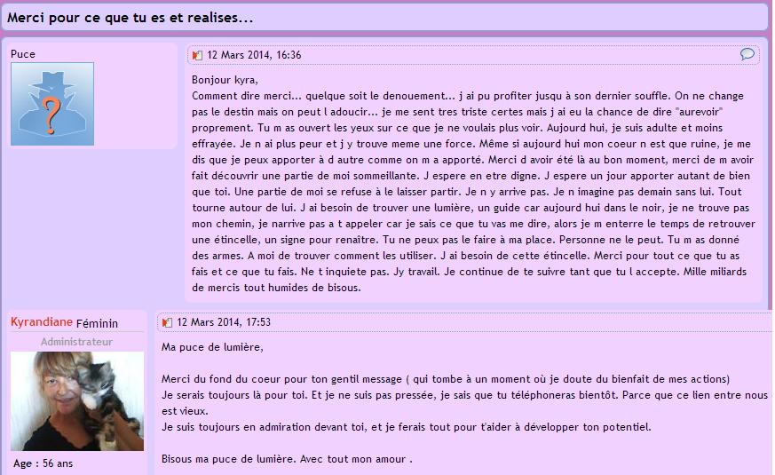 Merci pour ce que tu es et realises