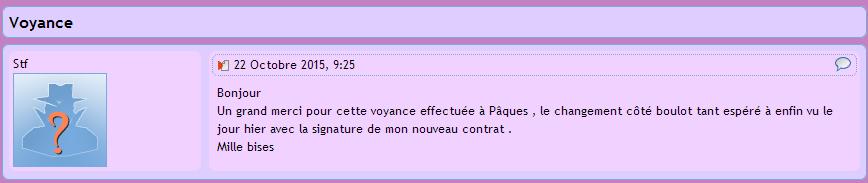 voyance Stf contrat de travail ++
